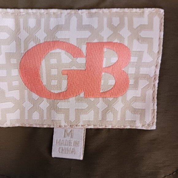 Gianni Bini Dark Khaki Jacket W/Ruffled Back & Sleeves, Size Medium, Utility - Picture 2 of 16